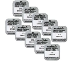 Baterija - Murata 370 Sidabro Oksidas 1.55V 9.5mm x 2.1mm 10 vnt.
