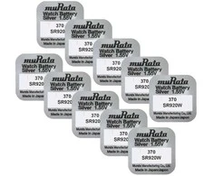 Baterija - Murata 370 Sidabro Oksidas 1.55V 9.5mm x 2.1mm 10 vnt.