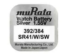 Baterija - Murata 392 384 SR41 1.5V Sidabro Oksido Laikrodžio Kalkuliatoriaus Nuotolinio Valdymo