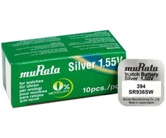 Baterija - Murata 394 (SR936SW) Sidabro Oksidas 1.55V 10 vnt.