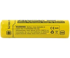 Baterija - Nitecore NL1834 3400mAh Įkraunama Ličio Jonų