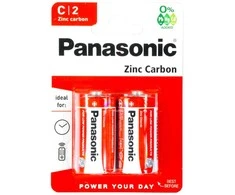 Baterijos – Panasonic C Cinko Anglies Baterijos 1.5 V, 47 g, 2 vnt.
