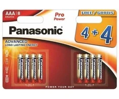 Baterija - Panasonic LR03 AAA Pro Power 1.5V Alkalinės Baterijos 8 vnt.