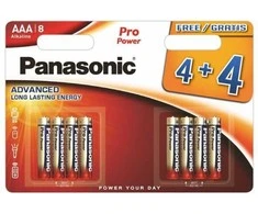 Baterija - Panasonic LR03 AAA Pro Power 1.5V Alkalinės Baterijos 8 vnt.