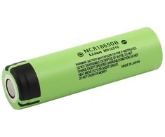 Baterija - Panasonic NCR18650B 3350mAh 3.6V Li-Ion Įkraunamos Baterijos Juoda