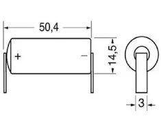 Baterija - Saft Ls14500 Aa 3,6v 2600mah Ličio 1 Vnt.