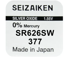 Baterija – Seiko 377 (SR626SW) Sidabro Oksido Laikrodžio Baterija, 1 vnt.