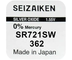Baterija - Seizaiken 362 (SR721SW) 1.55V Sidabro Oksidas 10 Vnt.