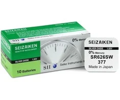 Baterija - Seizaiken 377 SR626SW 1.55V Sidabro Oksido Laikrodžių Baterijos 10 Pak.