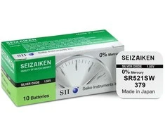 Baterija - Seizaiken 379 (SR521SW) Sidabro Oksidas 1.55V 10 vnt.
