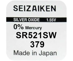 Baterija - Seizaiken 379 (SR521SW) Sidabro Oksidas 1.55V 10 vnt.