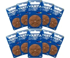 Baterija - Varta 312 PR41 Cinko-oras klausos aparatų baterijos 60 vnt