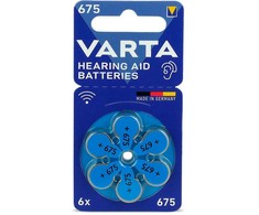 Baterija - Varta 675 klausos aparatų baterijos (60 vnt., 1.45 V, PR44)