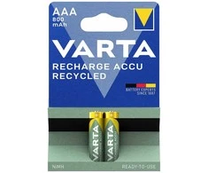 Baterija - Varta Recharge Accu Recycled AAA 800 mAh 1.2V 2 vnt