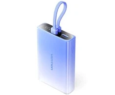 Vention 10000mAh power bank with LED ekranas, USB-C + Lightning + USB-A, 22.5W (mėlynas)