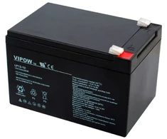 Baterija - Vipow AGM 12V 12Ah VRLA UPS, Signalizacijos Sistemoms, Elektroniniams Įrenginiams Juoda