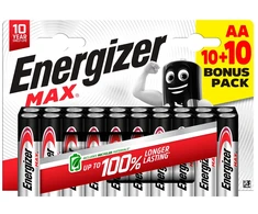 Baterijos – Energizer LR6 Max Šarminės AA, 20 vnt.