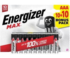 Baterijos - Energizer Max LR03 Šarminės 20 vnt.