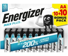 Baterijos - Energizer Max Plus AA LR6 20 vnt.