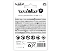 Baterija - EverActive AAA 800 Serija 1.2V Įkraunamos 4 vnt.