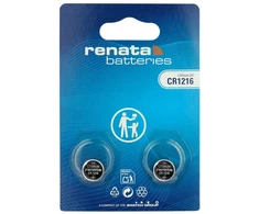 Baterijos – Renata CR1216 3 V ličio elementai, 2 vnt.