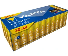 Baterijos - VARTA Longlife AA Baterijos, 30 Vnt. (LR6, 4106)