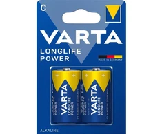 Baterijos – VARTA LR14 Longlife Power 7800 mAh Šarminės, 2 vnt.