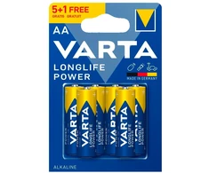 Baterijos – VARTA LR6 Longlife Power 2850 mAh AA, 5 vnt.