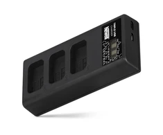 Baterijų Įkroviklis - Newell CD-USB-C Trijų Baterijų Įkroviklis Sony NP-FW50 Baterijoms, USB-C, Micro USB, Juodas