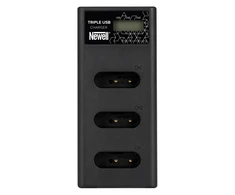 Baterijų Įkroviklis - Newell CD-USB-C Trijų Kanalų Įkroviklis Sony NP-BX1 Baterijoms USB-C/Micro USB Juodas