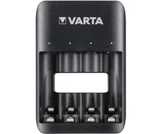 Baterijų Įkroviklis - Varta USB Quattro 57652, Įkrauna 4 Ni-MH AA/AAA Baterijas, Micro USB, Juoda