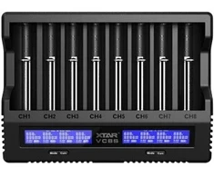 Baterijų Įkroviklis - XTAR VC8S Multi-Channel 1-8 Li-ion Ni-MH Cells USB-C