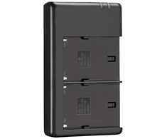 Baterijų Rinkinys - Westcott NP F970 Dviejų Baterijų Rinkinys su Dviejų USB Įkrovikliu 6600mAh Juodas