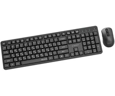 Klaviatūra Gembird KBS-WMS-01-CYRL Silent key Pro Business wireless desktop set, juodas, RU išdėstymas