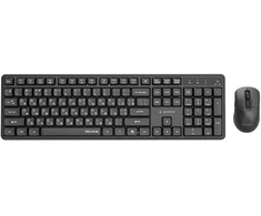 Klaviatūra Gembird KBS-WMS-01-CYRL Silent key Pro Business wireless desktop set, juodas, RU išdėstymas