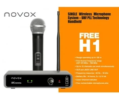 Belaidė Mikrofono Sistema - Novox Free H1 Belaidis Nešiojamas Mikrofonas 80m Nuotolis Juodas