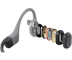 Belaidės Ausinės - SHOKZ OpenSwim Pro Bluetooth 5.4 IP68 Atsparios Vandeniui Pilkos