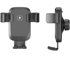 Belaidis automobilinis telefono įkroviklis ir laikiklis - EXTREME O-19W Qi 15 W Juodas