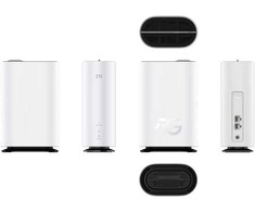 ZTE G5C - Gigabit Ethernet dviejų dažnių (2,4 GHz / 5 GHz) Wi-Fi 6 4G/5G belaidis maršrutizatorius baltame fone