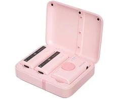 Belaidis Mikrofonas - 7Ryms iRay DW10 Dviejų Kanalų Imtuvas ir Siųstuvai 3.5mm USB-C Rožinė