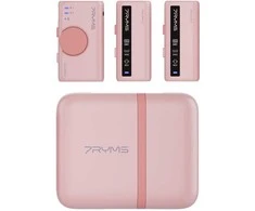Belaidis Mikrofonas - 7Ryms iRay DW10 Dviejų Kanalų Imtuvas ir Siųstuvai 3.5mm USB-C Rožinė