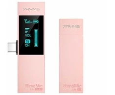Belaidis Mikrofonas - 7Ryms RimoMic Lite USB-C Omnidirectional 30m Range Rožinė