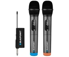 Belaidis mikrofonas - Blaupunkt WM60UDB juodas, 65–18 000 Hz, –85 dB, 230 × 49 × 49 mm, 155 g, 2 AA baterijos