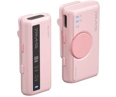 Belaidis Mikrofonas - iRay DW10 2.4 GHz, 100m atstumas, USB-C, 3.5mm, Omni-Directional, Rožinis