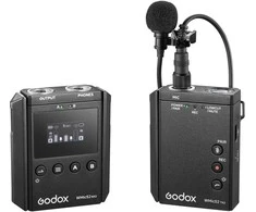 Belaidis mikrofono sistema - Godox WMicS2 Kit 1 UHF dvigubo kanalo imtuvas juodas