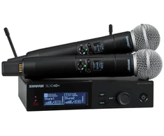 Shure SLXD24D+E/58-G65 - dual digital wireless system with two transmitters/handheld microphones (470 - 606 MHz)