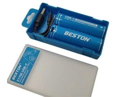 Beston Akumuliatorius - Įkraunamas 21700 5000mAh Li-Ion USB-C 3.6V 2vnt