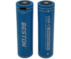 Beston Akumuliatorius - Įkraunamas 21700 5000mAh Li-Ion USB-C 3.6V 2vnt