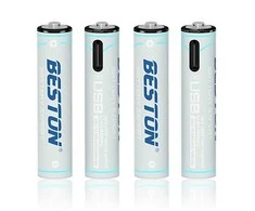 Beston Baterijos AAA įkraunamos su USB-C lizdu, 400mAh, Li-Ion, 4 vnt.