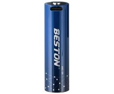 Beston Baterija 18650 įkraunama su USB-C lizdu, 3.7V, 2000mAh, Li-Ion
